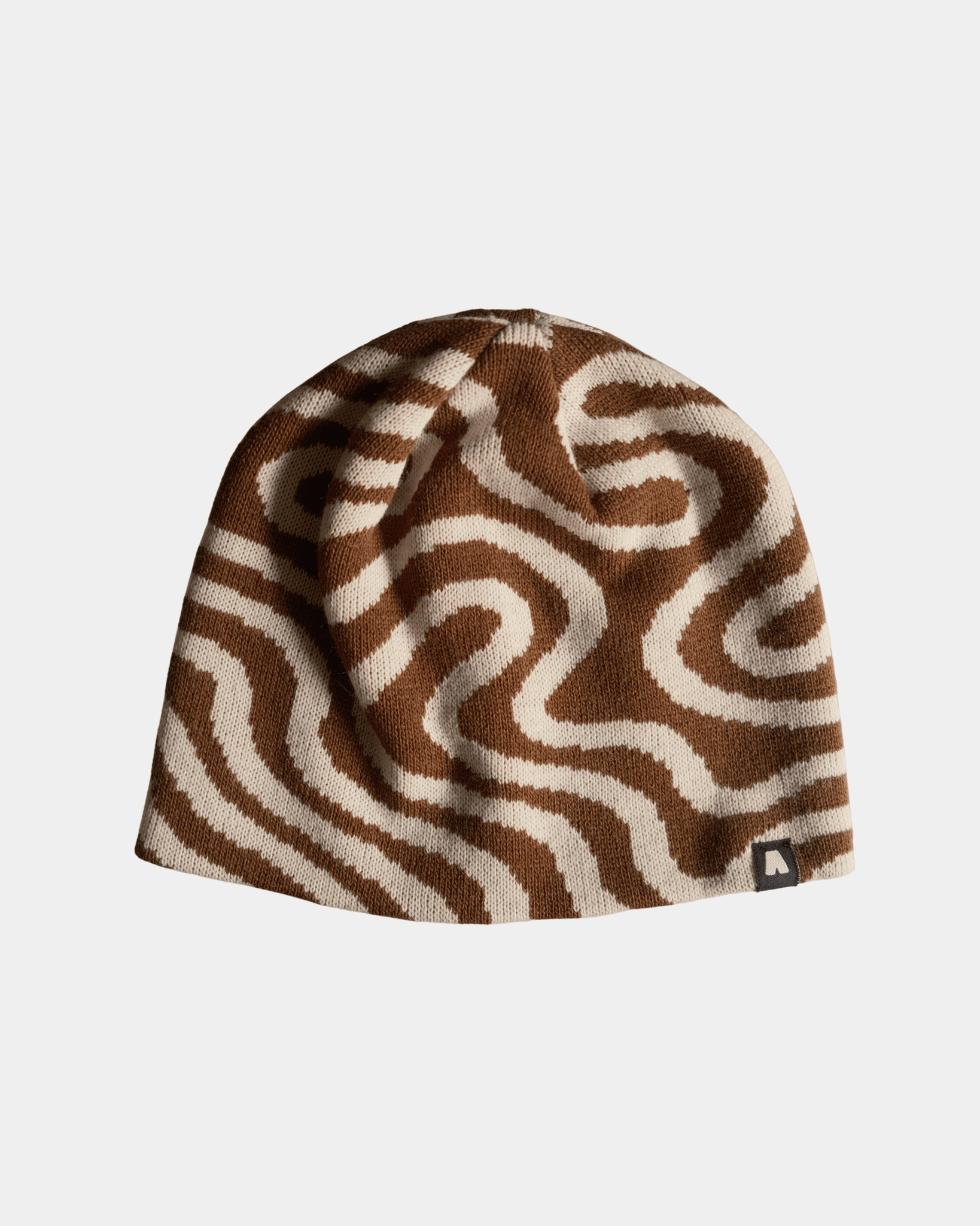 Bonnet sans revers, motif lava marron, fabriqué au Portugal