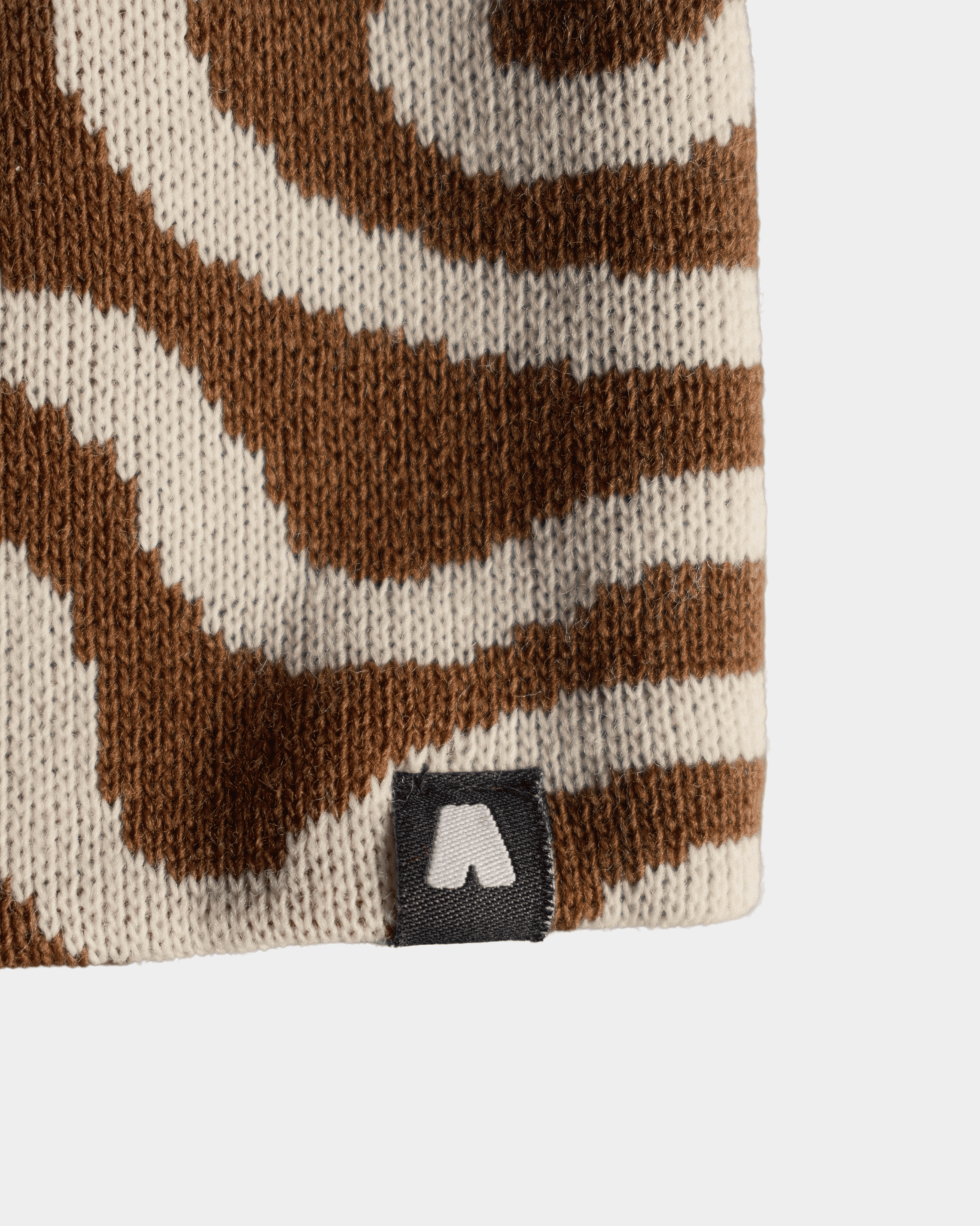 Bonnet sans revers, motif lava marron, fabriqué au Portugal