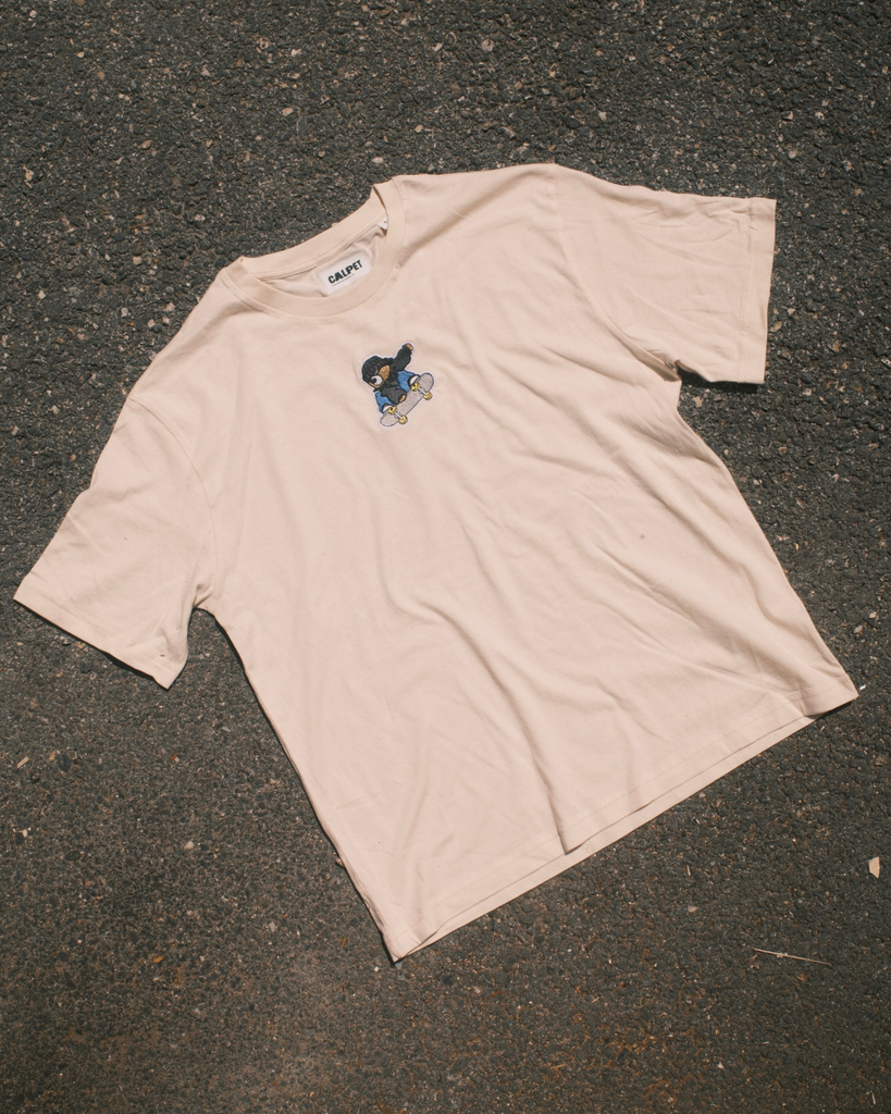 T-SHIRT CREME - Skater Philibear's Bordel