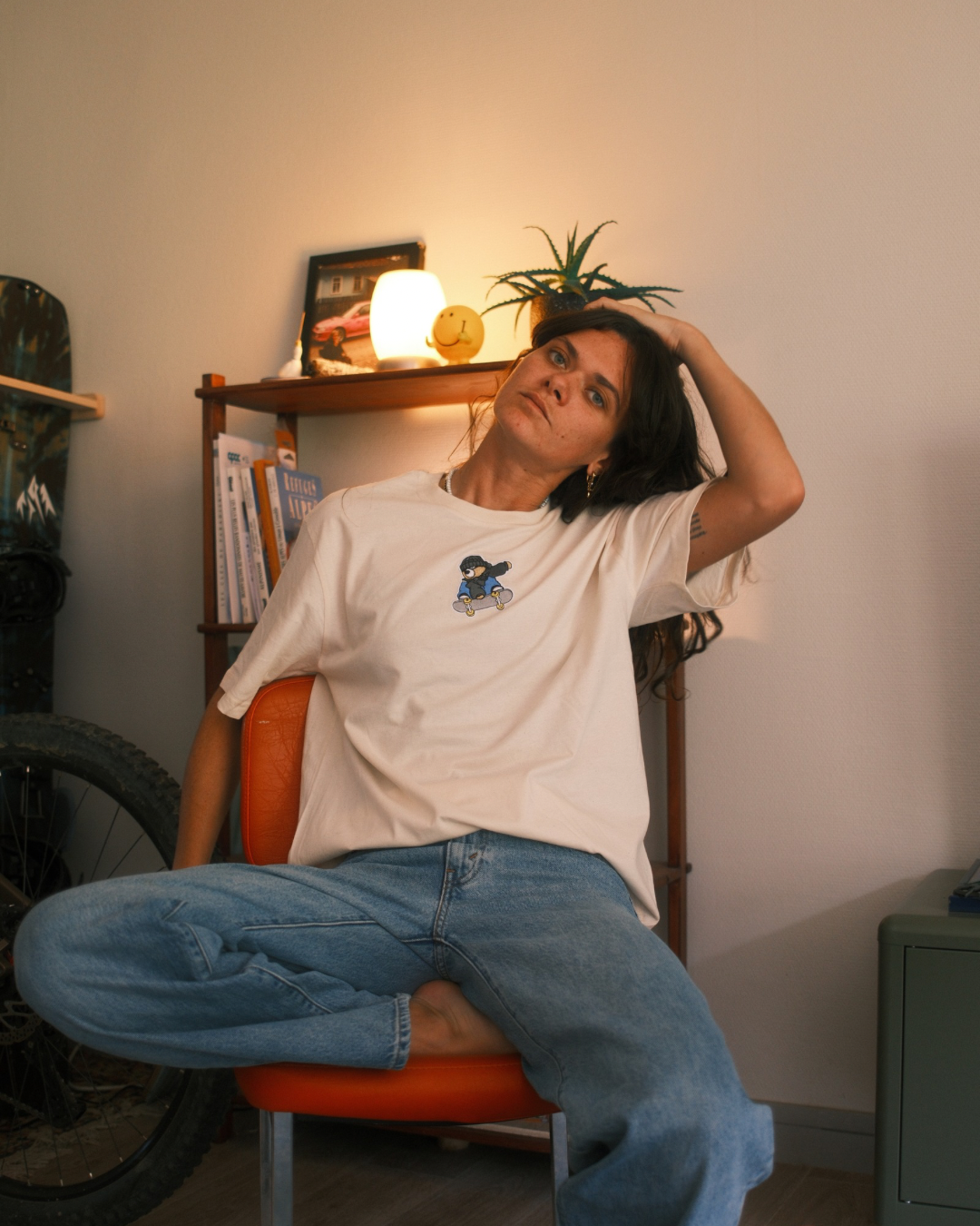 T-SHIRT CREME - Skater Philibear's Bordel