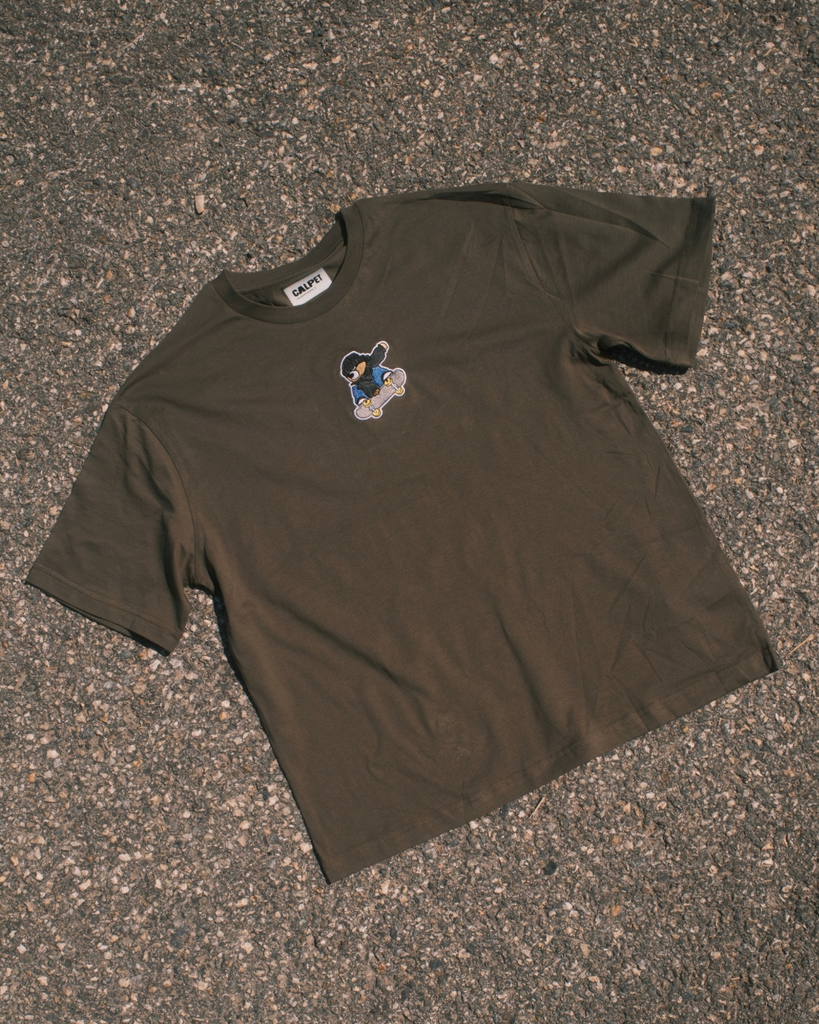 T-SHIRT KAKI - Skater Philibear's Bordel